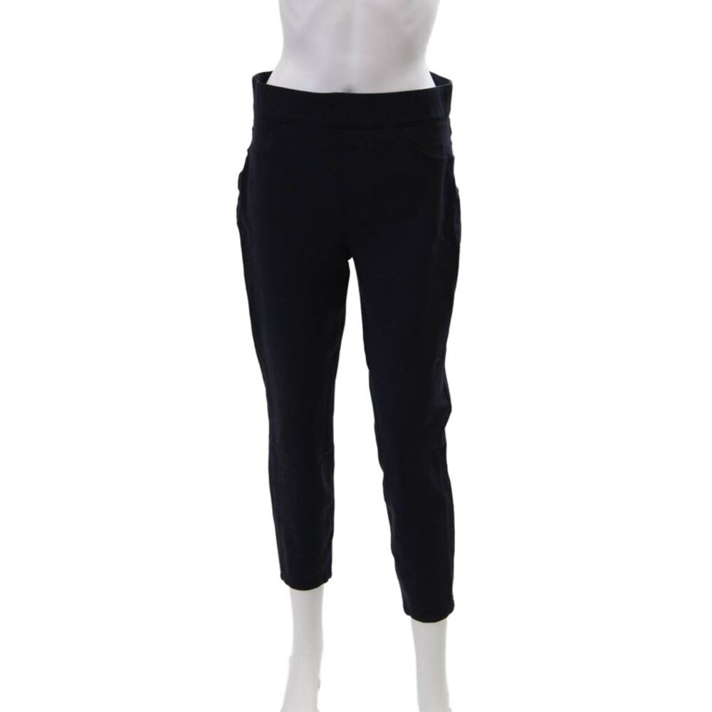Spanx by Sara Blakely Womens High Rise Pull On Pants Navy Blue Size Large